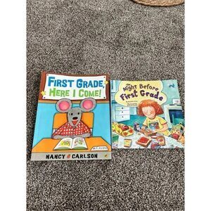 Set of two first books - First grade here I come and the night before first grad